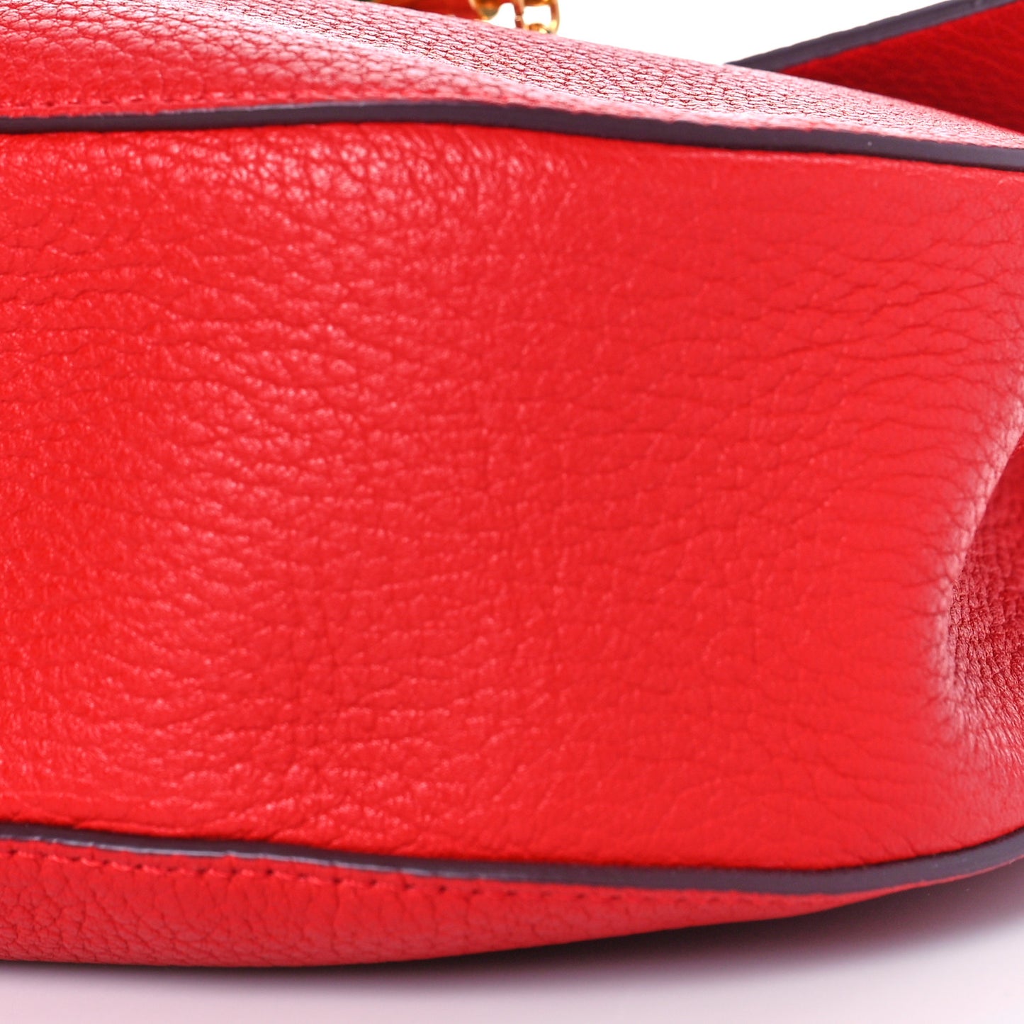 Grained Lambskin Mini Drew Shoulder Bag Plaid Red