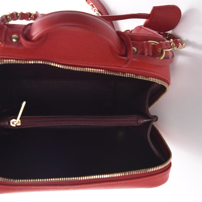 Chanel Caviar Quilted Medium CC Filigree Vanity Case Red 5 of 11