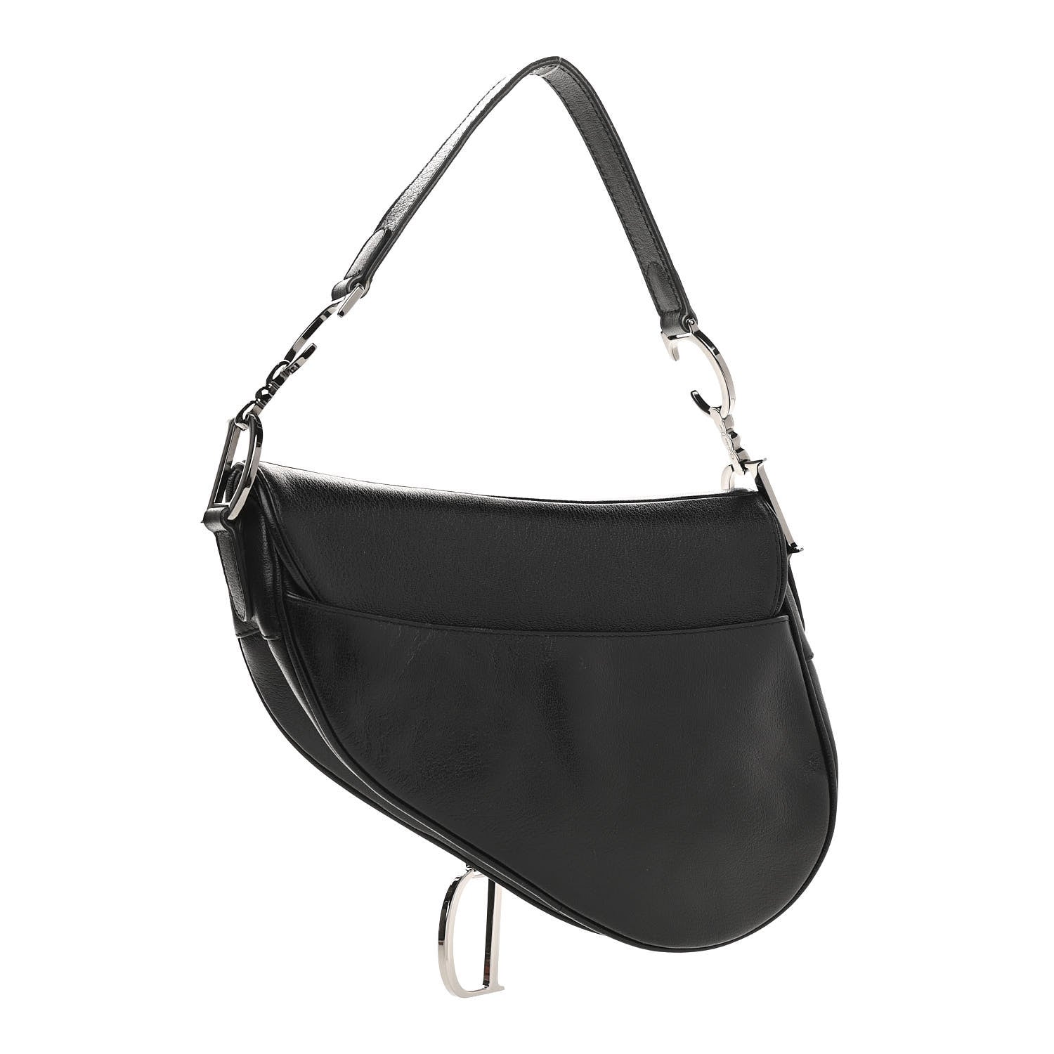 Christian Dior Calfskin Saddle Bag Black 3 of 11