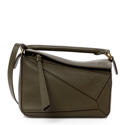 Loewe Calfskin Mini Puzzle Bag Khaki Green 1 of 10