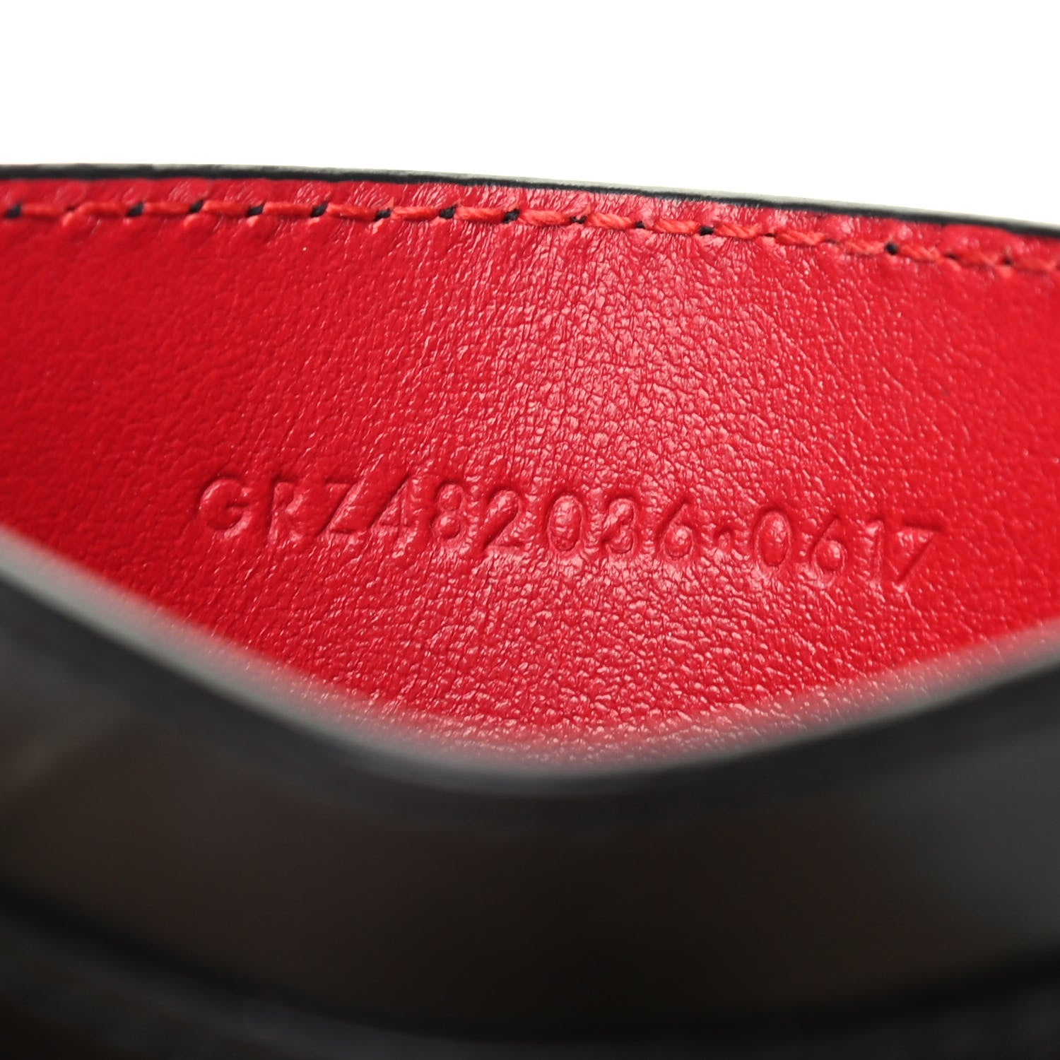 Saint Laurent Ribbed Calfskin Opium Monogram Credit Card Case Black 7 of 8