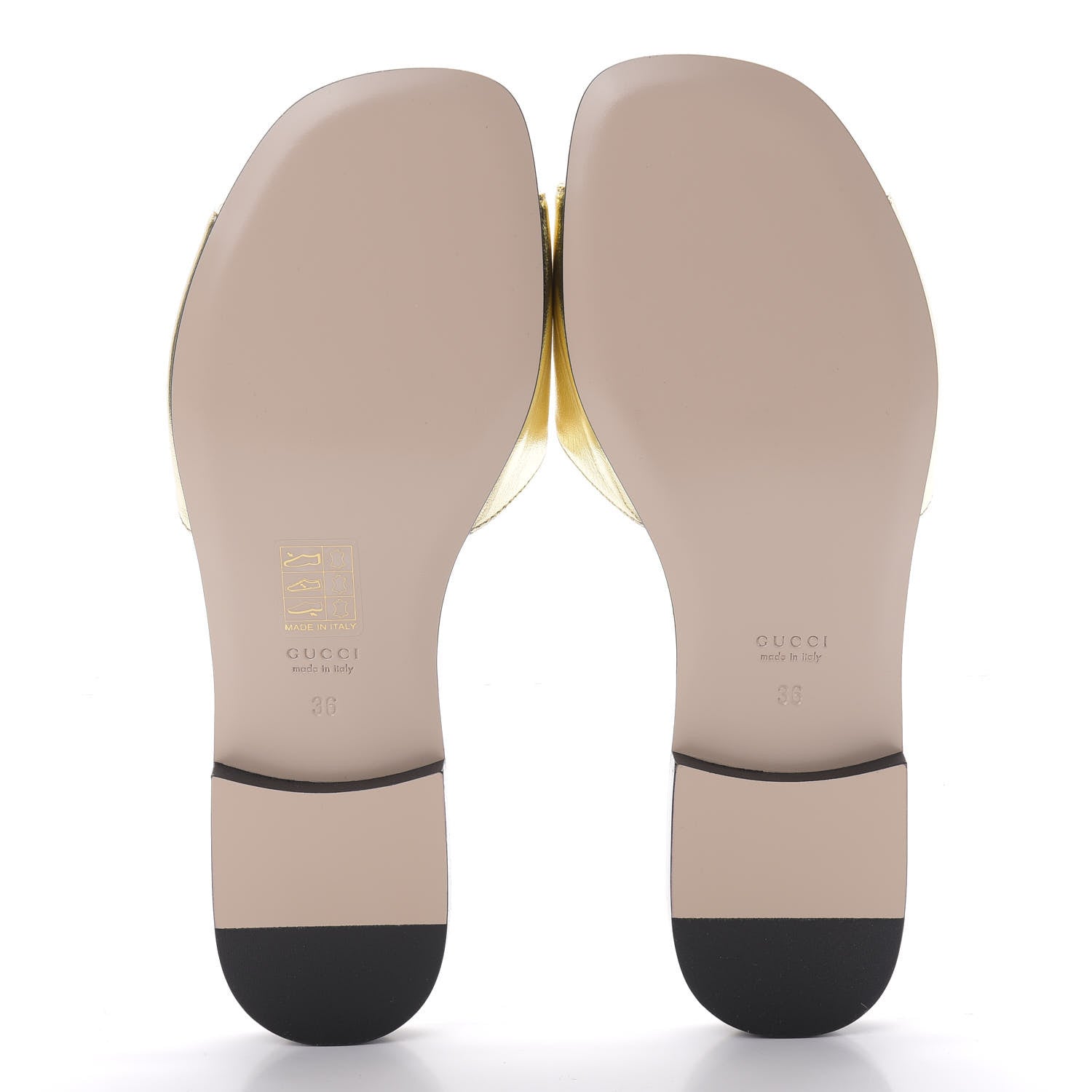 Gucci Metallic Nappa Crystal Square G Madelyn Slide Sandals 36 Gold 6 of 9