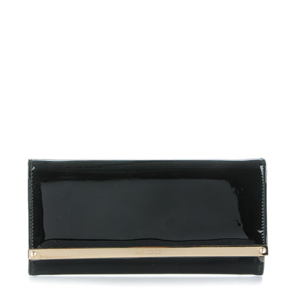Jimmy Choo Patent Milla Wallet on Chain Black 1 of 7