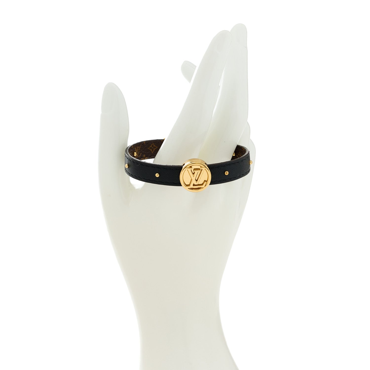 Louis Vuitton Monogram LV Circle Reversible Bracelet Black 3 of 8