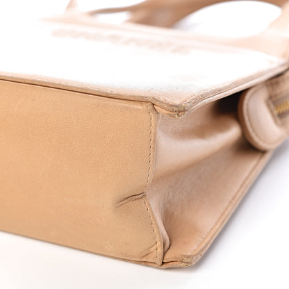 Chanel Lambskin Stitched Logo Tote Beige 10 of 16