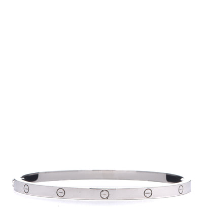 Cartier 18K White Gold Small LOVE Bracelet 16 5 of 7