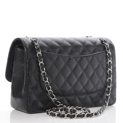 Chanel Caviar Quilted Jumbo Double Flap Black 4 of 9