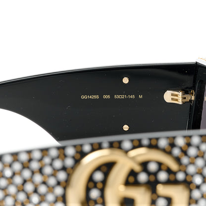 Gucci Acetate Crystal Studded Sunglasses GG1425S Black 5 of 9