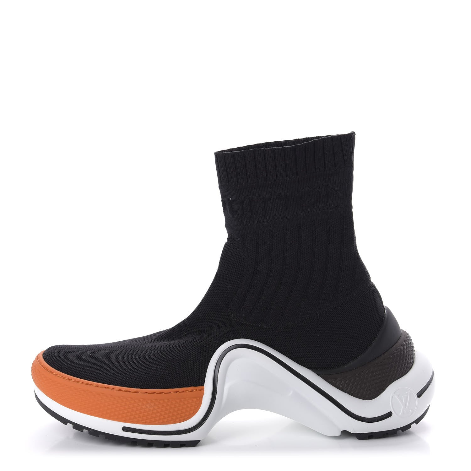 Louis Vuitton Stretch Textile LV Archlight Sneaker Boots 39 Black Orange 1 of 9