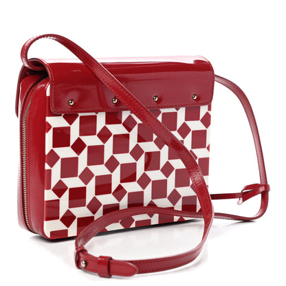 Marc Jacobs Patent Resin Printed Camera Bag Red White 2 of 4