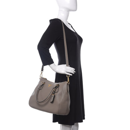 Prada Vitello Phenix Shoulder Bag Argilla 2 of 10