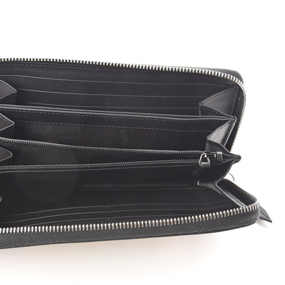 Gucci X SEGA Calfskin GUCCY Stars Zip Around Wallet Black Gold 4 of 5