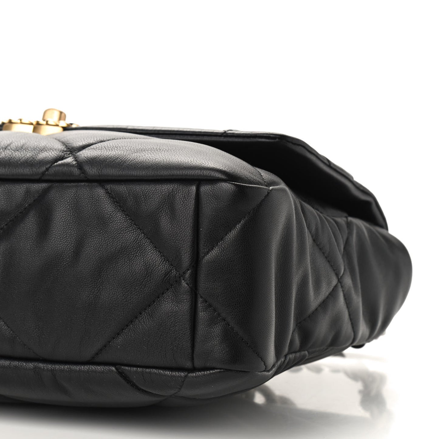 Goatskin Quilted Large Chanel 19 Flap Black