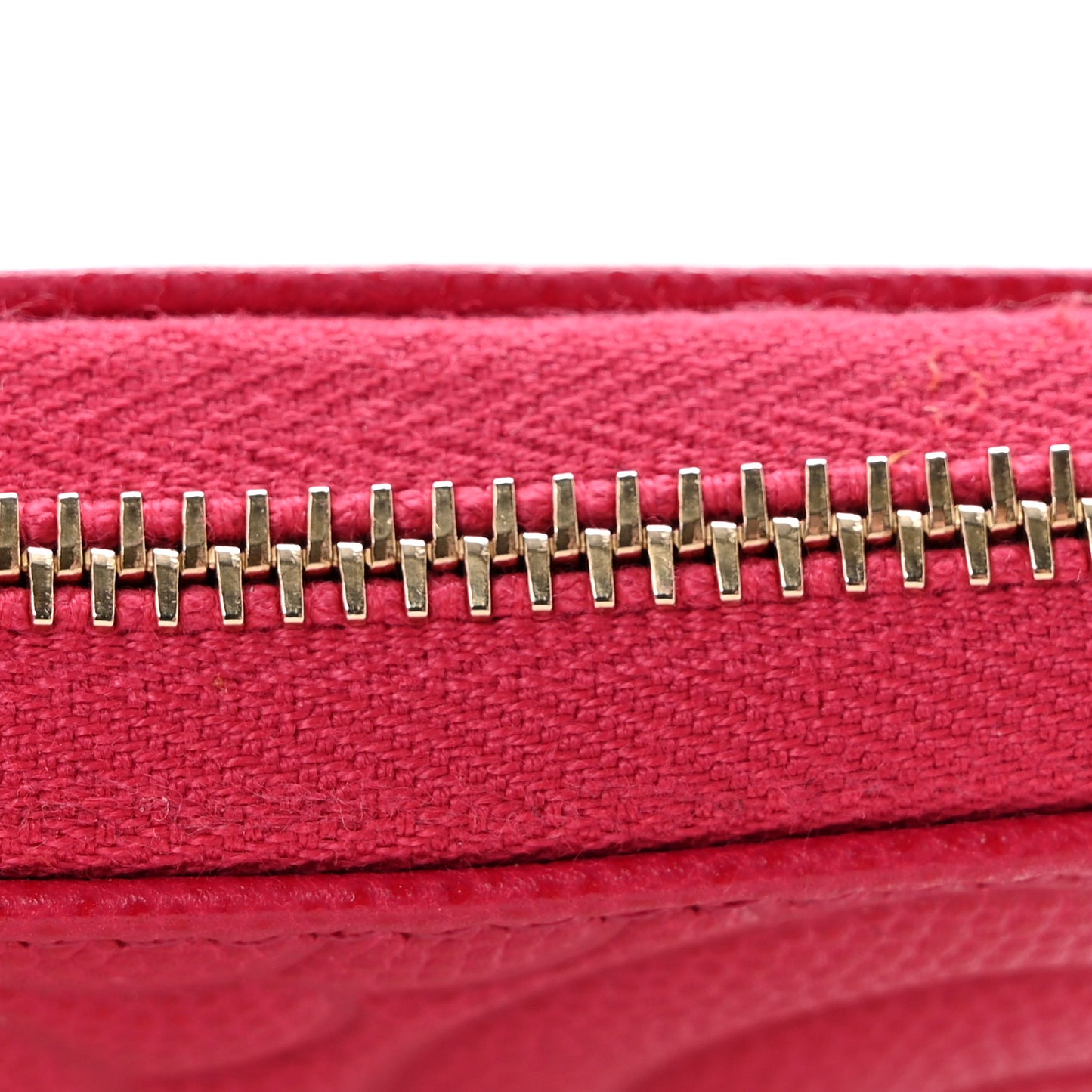 Caviar Camellia Embossed Medium Zip Around Gusset Wallet Pink