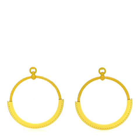 Aluminum Sunset Swift Loop Earrings Lime