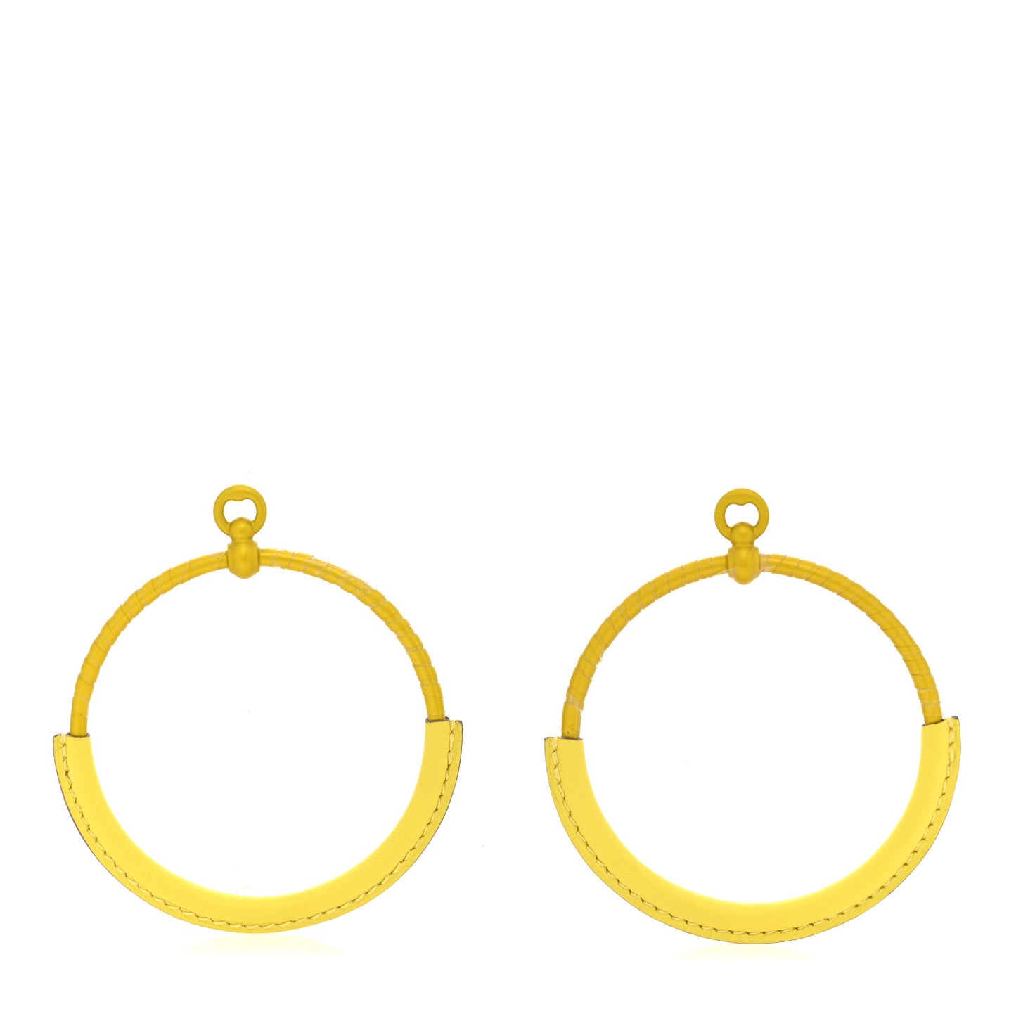 Aluminum Sunset Swift Loop Earrings Lime