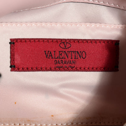 Valentino Garavani Calfskin Rockstud Crossbody Saddle Bag Water Rose 7 of 8