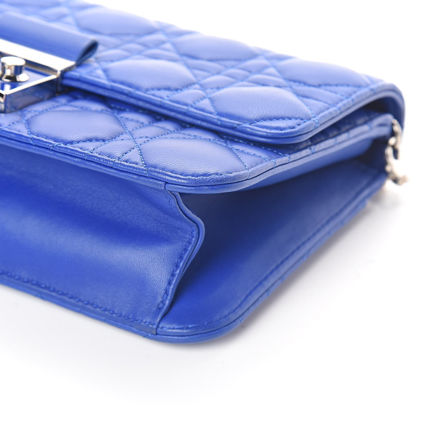 Christian Dior Lambskin Cannage Miss Dior Promenade Pouch Blue 8 of 8