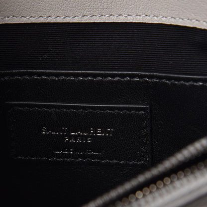 Saint Laurent Sheepskin Matelasse Monogram Medium College Bag Light Grey 6 of 10