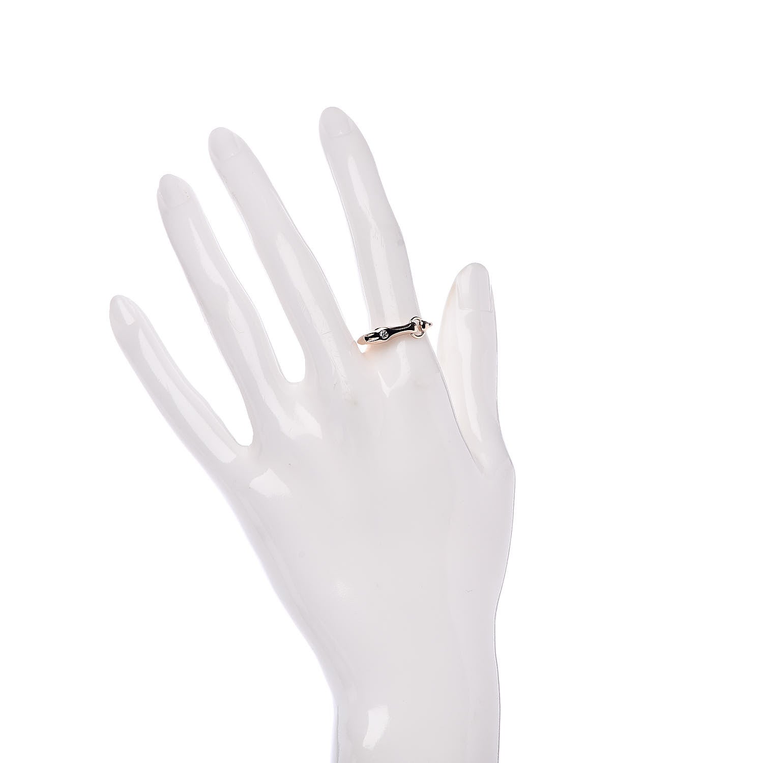 Hermes 18K Rose Gold Diamond TPM Galop Ring 54 6.75 2 of 6