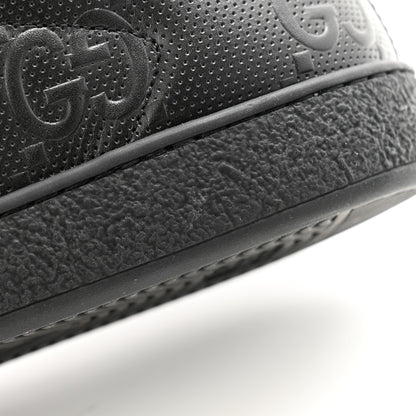 Gucci Calfskin GG Tennis Embossed Mens Ace Sneakers 8 Black 10 of 10