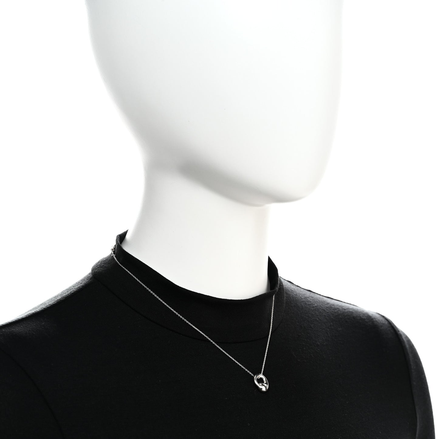 Sterling Silver 12mm Elsa Peretti Eternal Circle Pendant Necklace