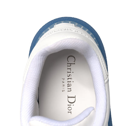 Christian Dior Calfskin Clear Rubber Dior-ID Platform Sneakers 38 White Deep Blue 7 of 7