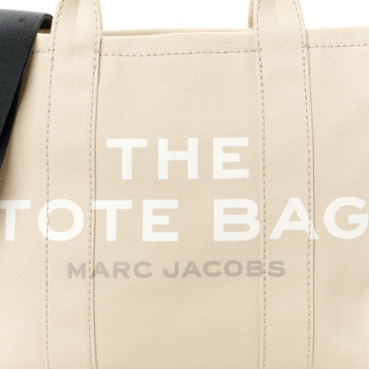 Marc Jacobs Cotton Canvas Medium The Traveler Tote Bag Beige 9 of 11
