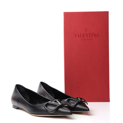 Valentino Garavani Nappa Vlogo Flats 37.5 Black 10 of 10