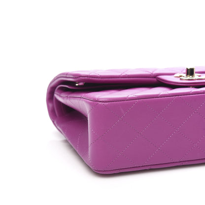 Chanel Lambskin Quilted Small Double Flap Purple 9 of 11