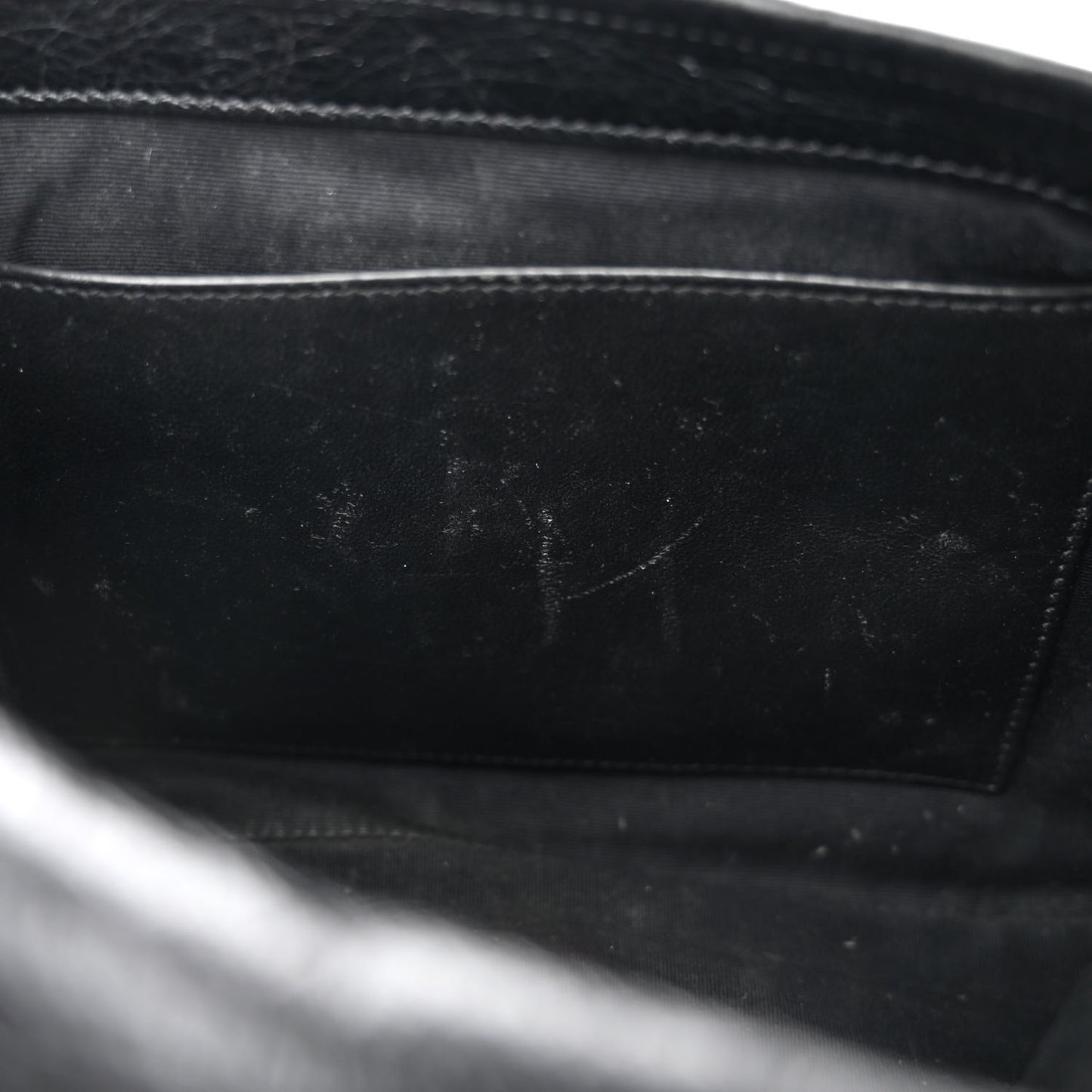 Crinkled Calfskin Matelasse Monogram Medium Niki Chain Satchel Black