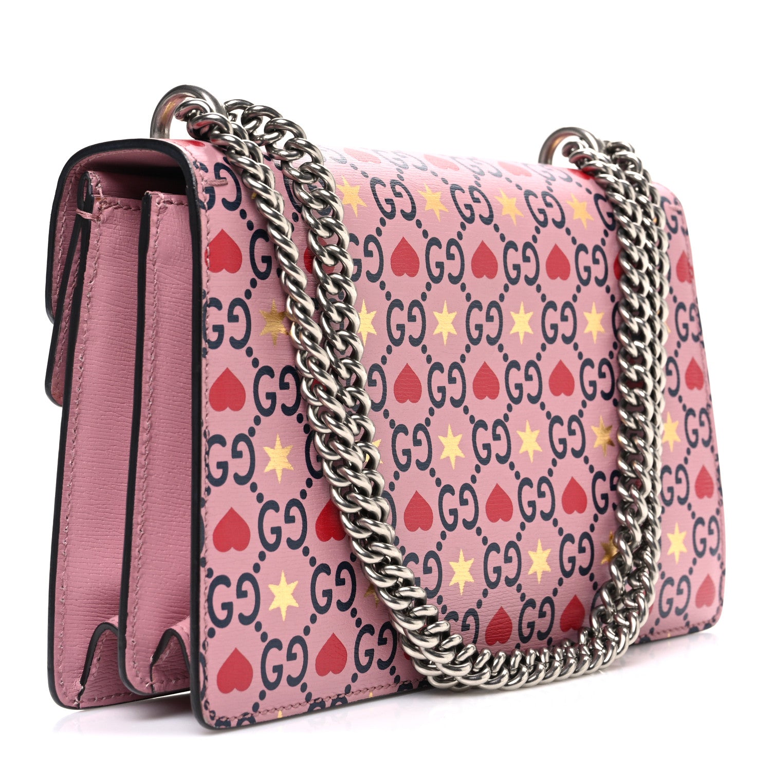 Gucci Calfskin Valentine's Day Exclusive Small Dionysus Bag Pink 3 of 10