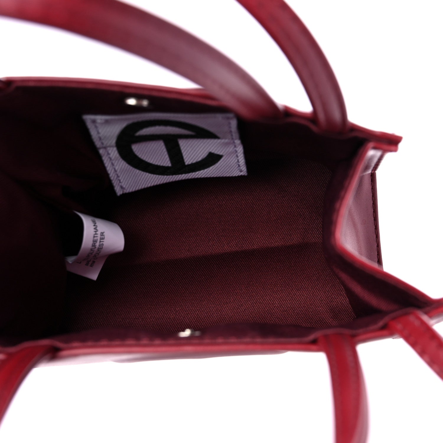 Telfar Vegan Leather Small Shopping Bag Oxblood 5 of 8