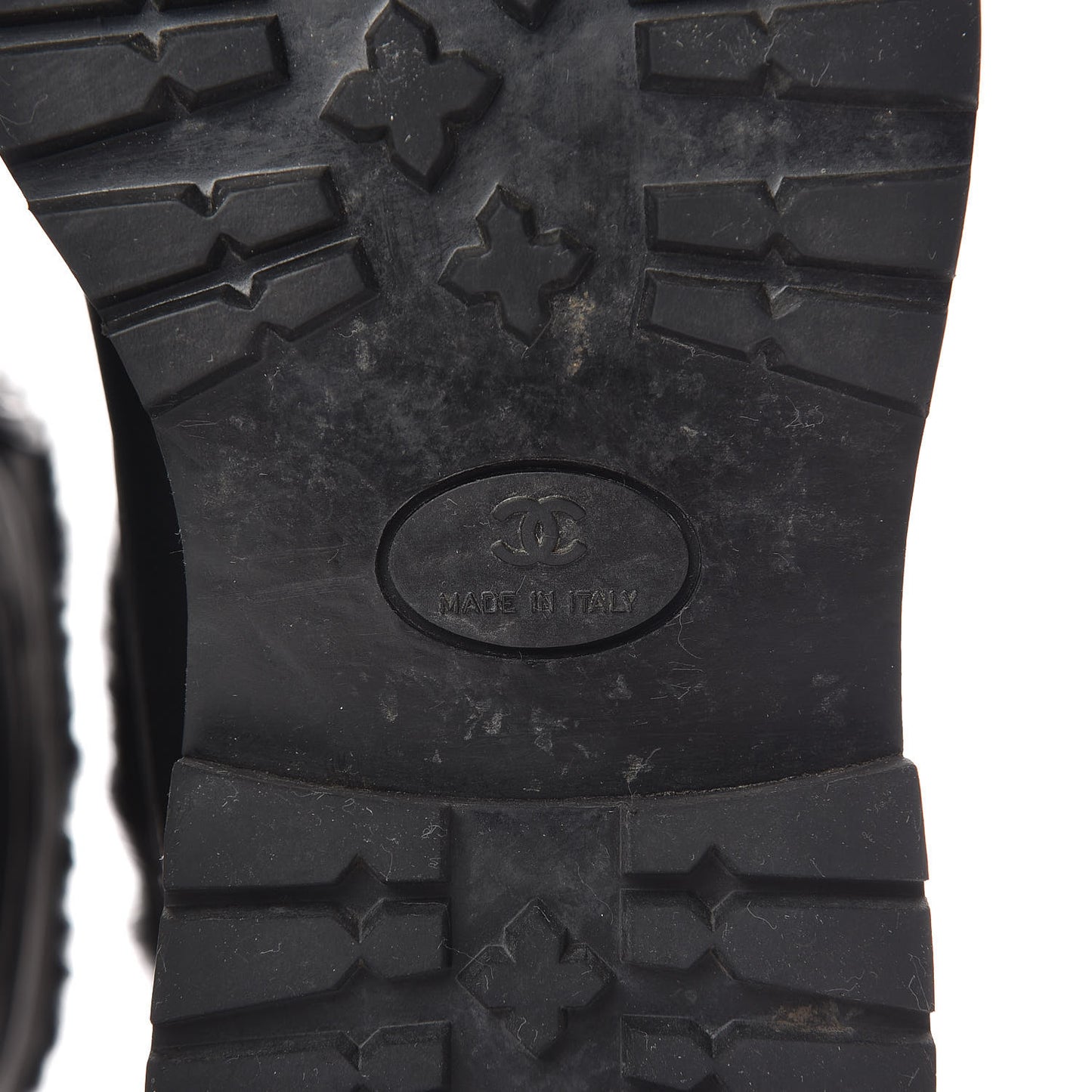 Calfskin Nylon Shearling Short Boots 7 Black