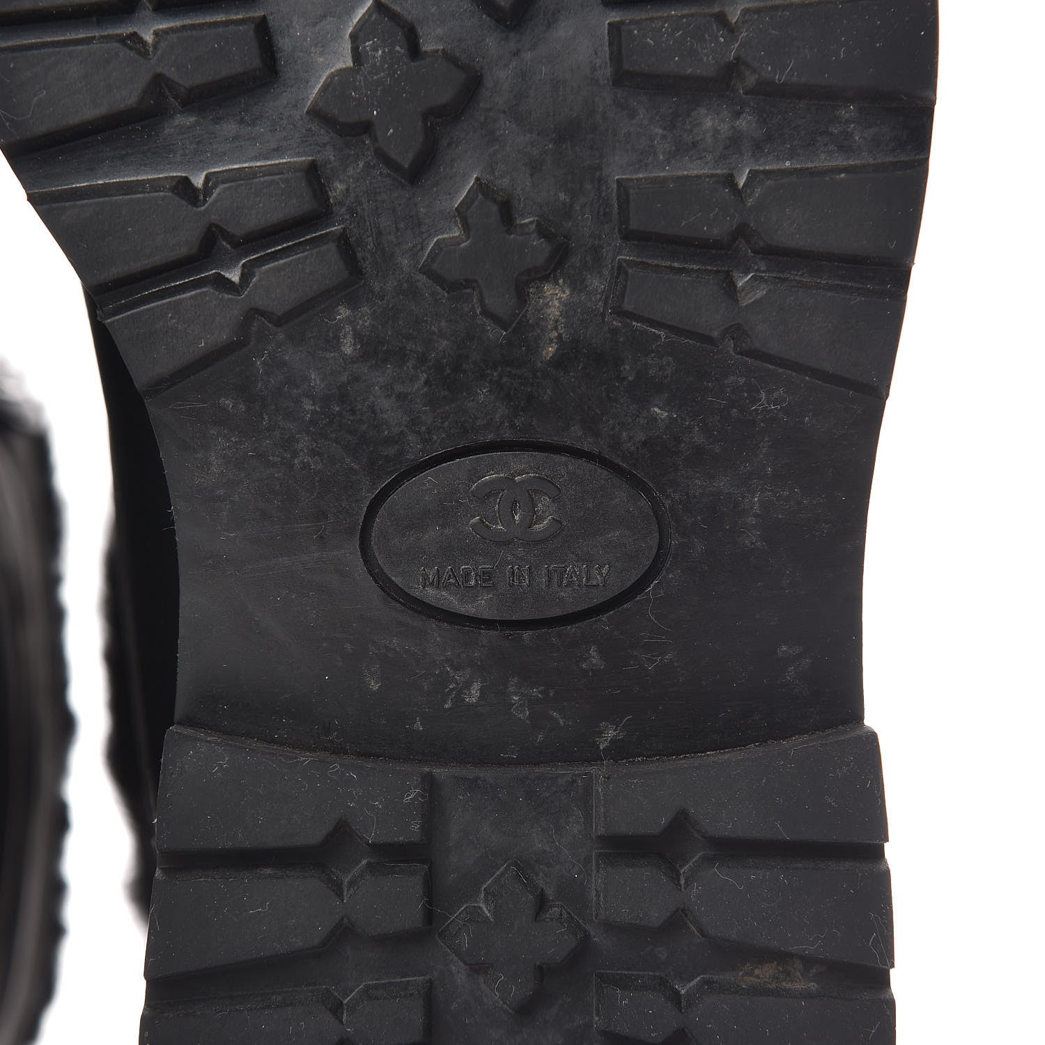 Chanel Calfskin Nylon Shearling Short Boots 7 Black 6 of 6