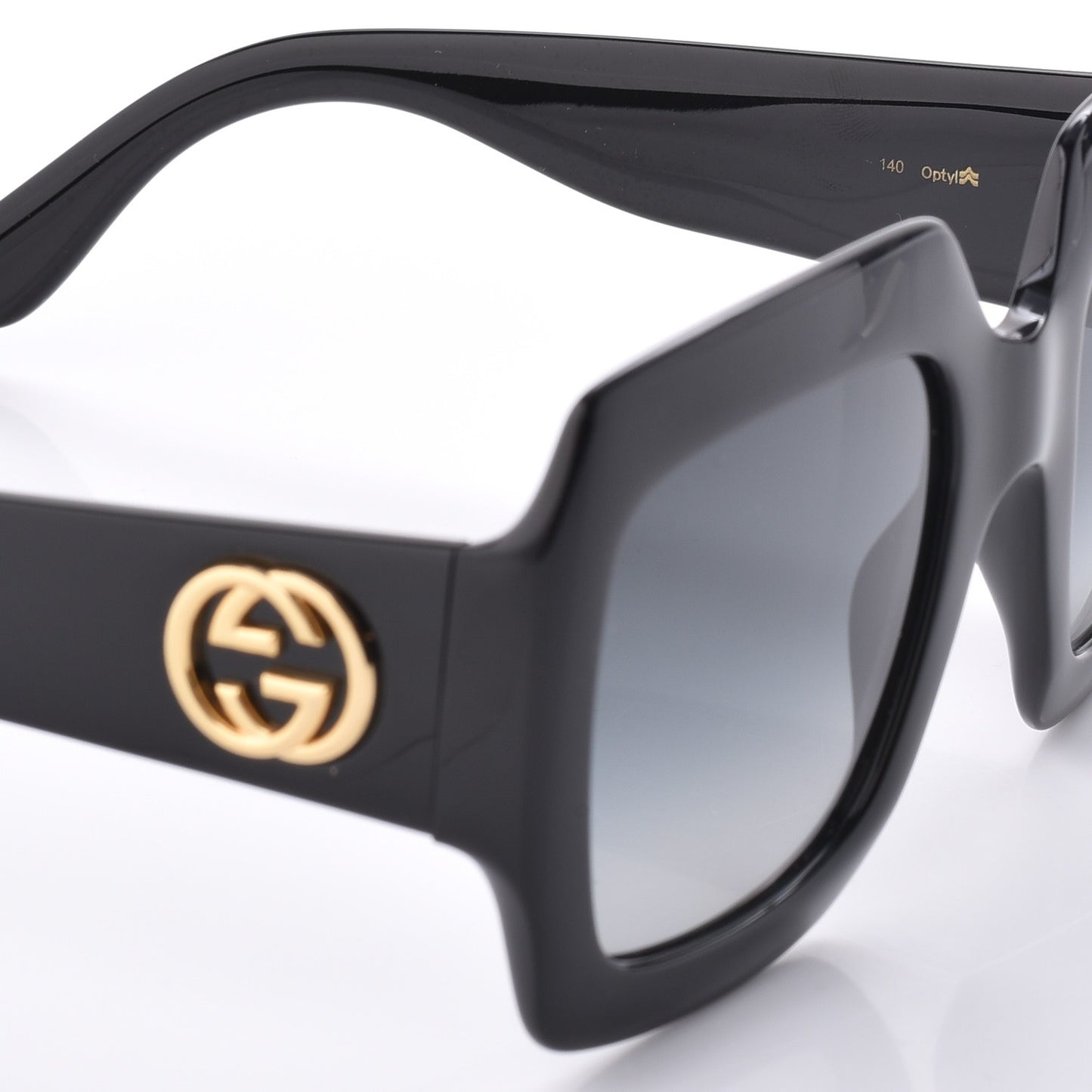Acetate Square Frame Sunglasses GG0053S Black