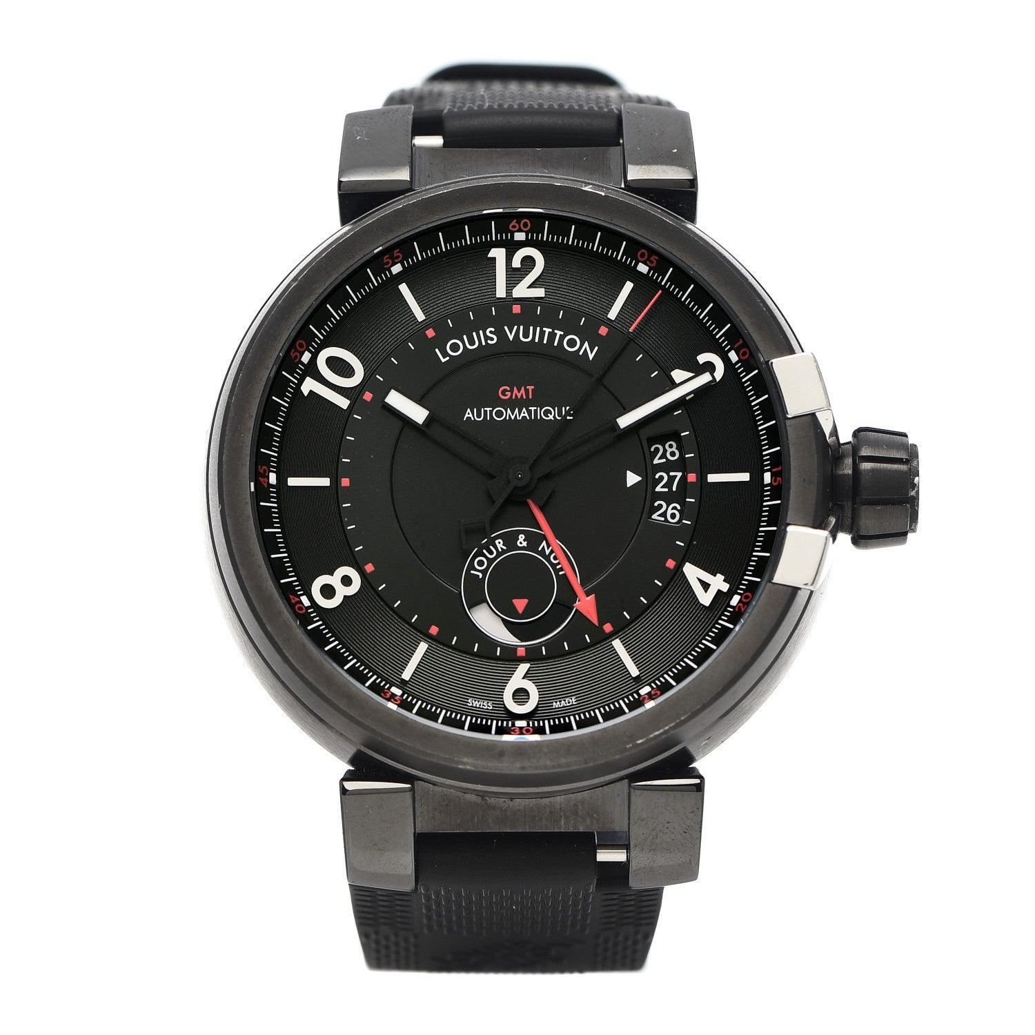 Louis Vuitton PVD Stainless Steel Rubber 42mm Evolution GMT Automatic Watch Black 1 of 5