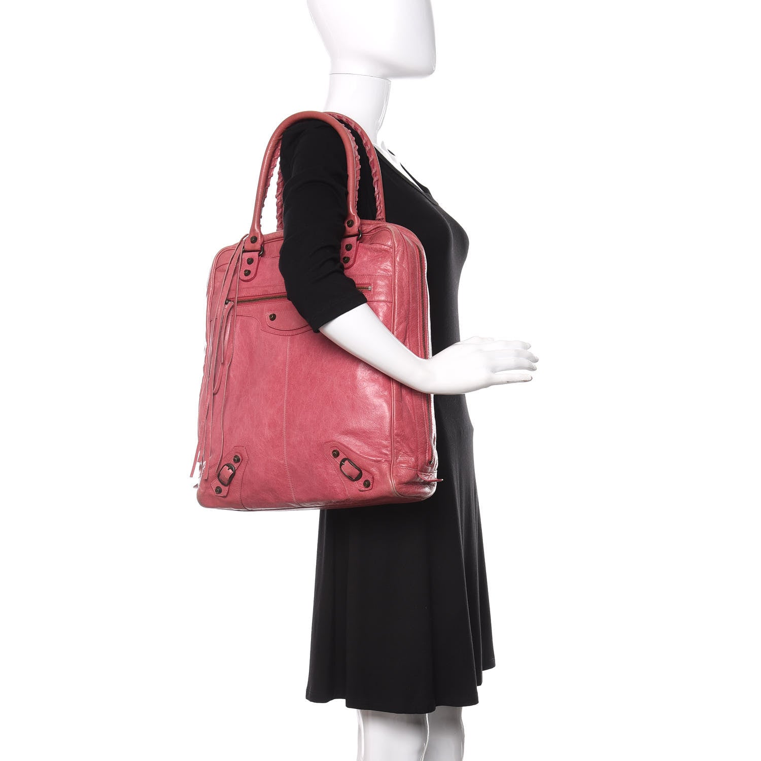 Balenciaga Agneau Classic Hardware Briefcase Tote Pivoine 2 of 12