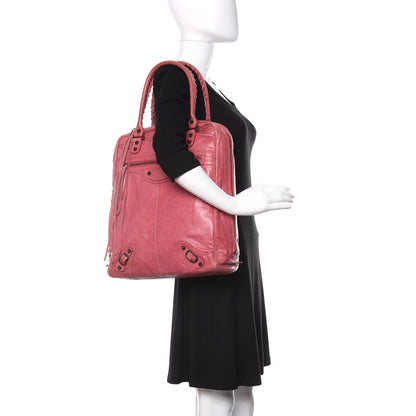Balenciaga Agneau Classic Hardware Briefcase Tote Pivoine 2 of 12