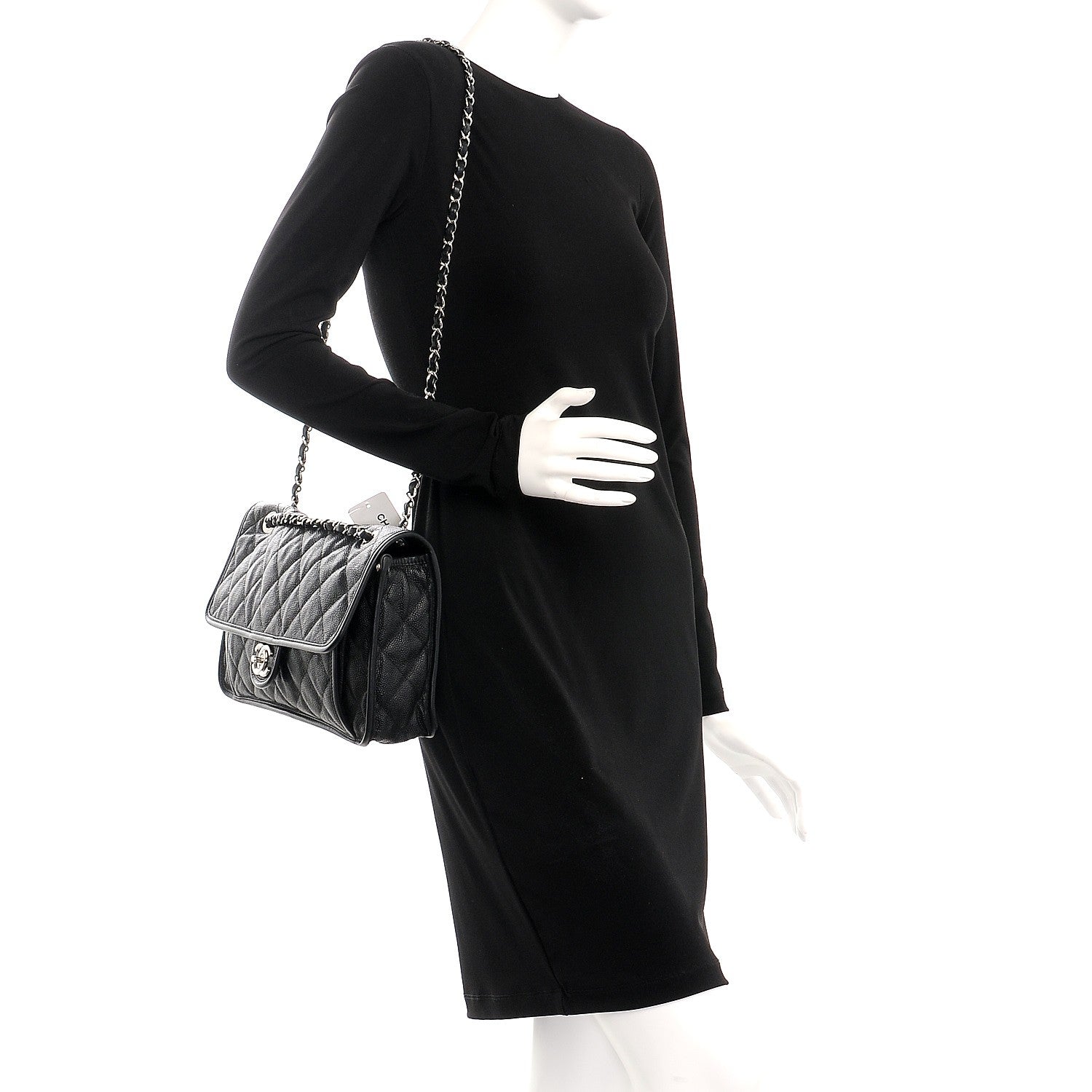 Chanel Caviar Quilted Large French Riviera Flap Black 2 of 9