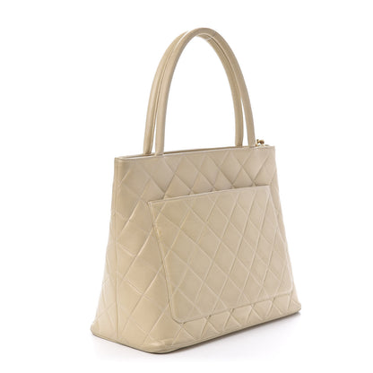 Chanel Lambskin Quilted Medallion Tote Light Beige 3 of 14