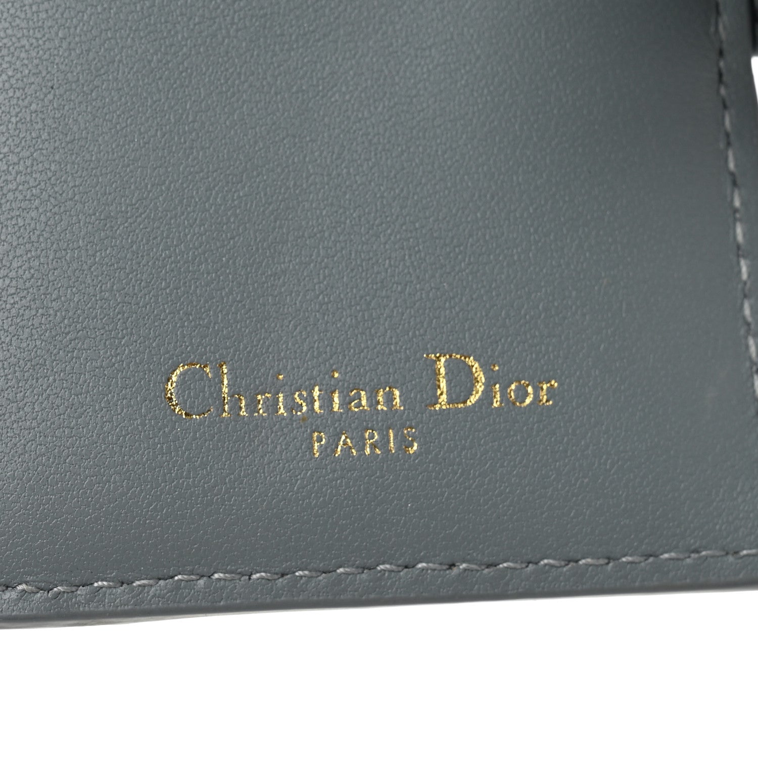 Christian Dior Supple Calfskin Cannage Caro Dandelion Card Holder Cloud Blue 6 of 7