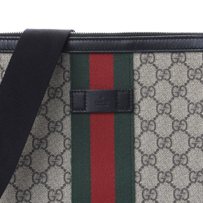 Gucci GG Supreme Monogram Web Messenger Bag Black 10 of 10