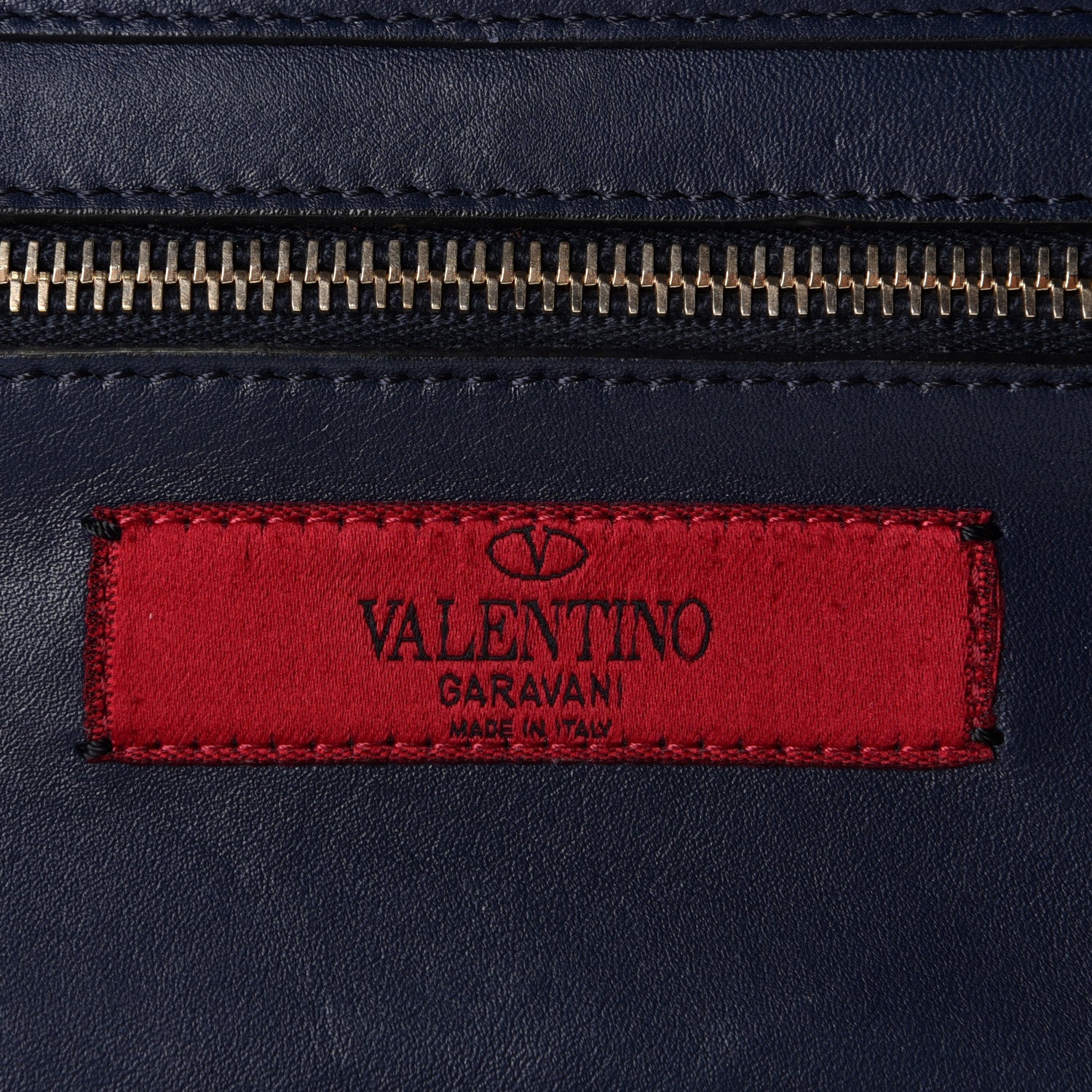 Valentino Garavani Vitello Small Rockstud Tote Marine 10 of 10