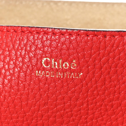 Chloe Grained Lambskin Mini Drew Shoulder Bag Plaid Red 6 of 11