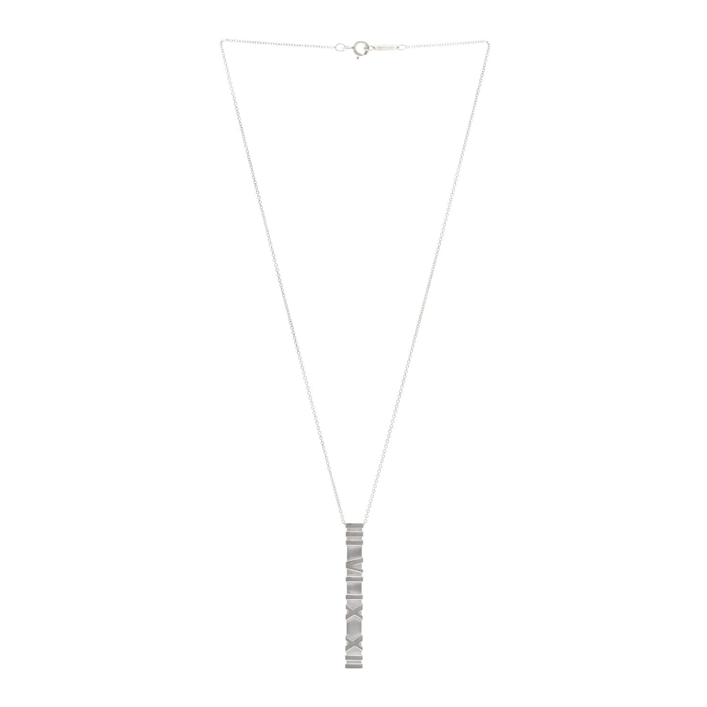 Sterling Silver Atlas Bar Pendant Necklace