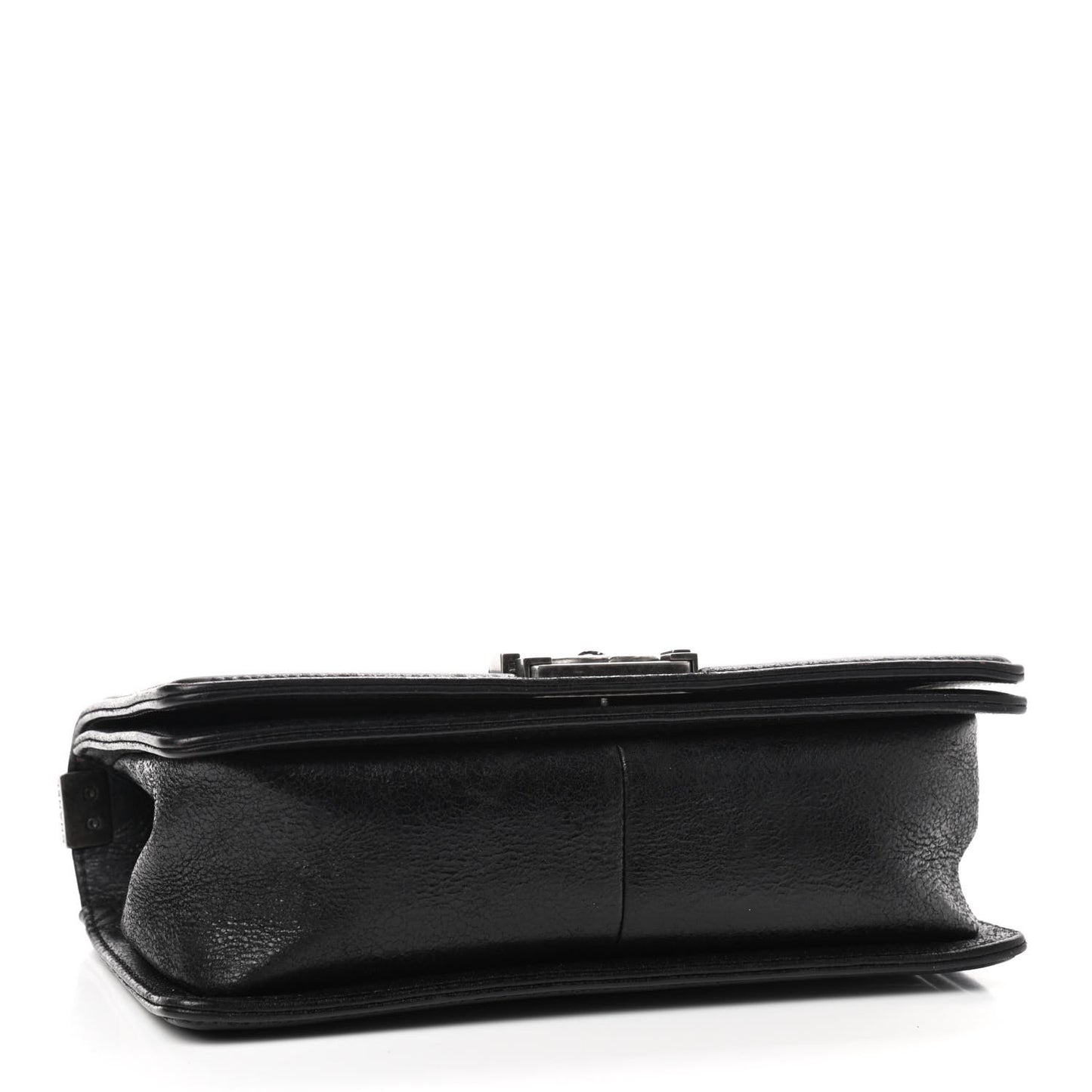 Goatskin Chesterfield Quilted Medium Celtic Boy Flap Black