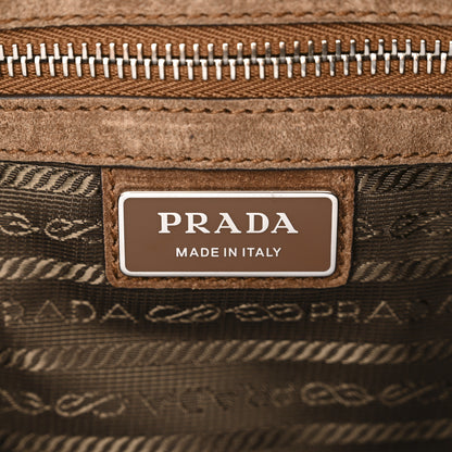Prada Scamosciato Suede Shoulder Bag Cacao 6 of 9
