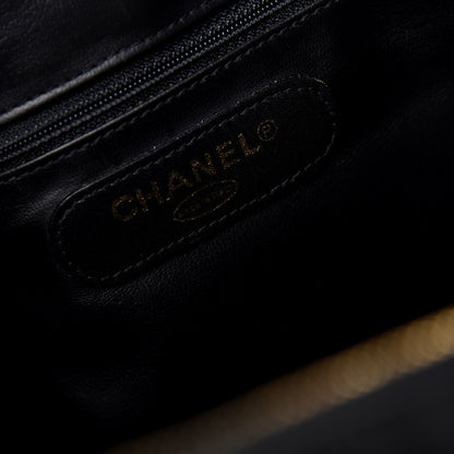 Chanel Calfskin Stitched CC Boston Black 7 of 9