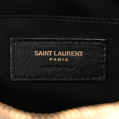 Saint Laurent Calfskin Matelasse Monogram Lou Camera Bag Dark Beige 6 of 10
